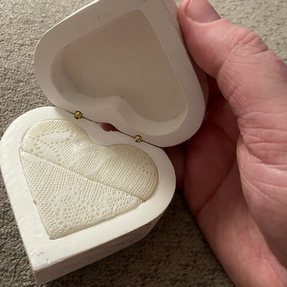 Heart-Shaped Wooden Trinket Box - Picture 4 of 5